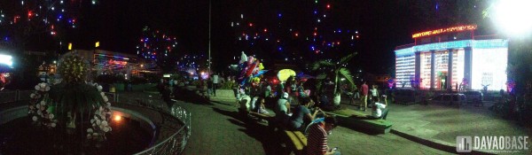 Davao City Hall park area during Christmas season