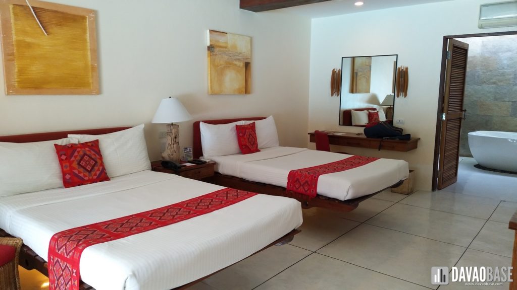bluewater panglao premier deluxe room two double beds