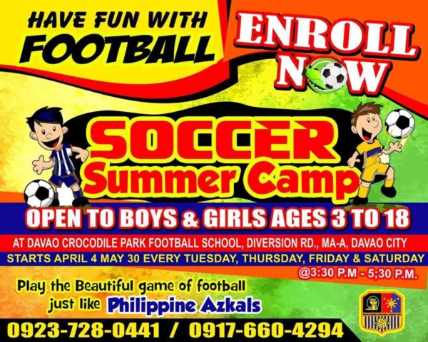 davao summer classes 2017 crocs davao football club