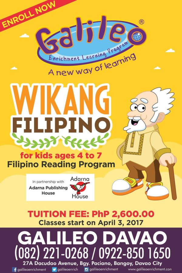davao summer classes 2017 galileo wikang filipino
