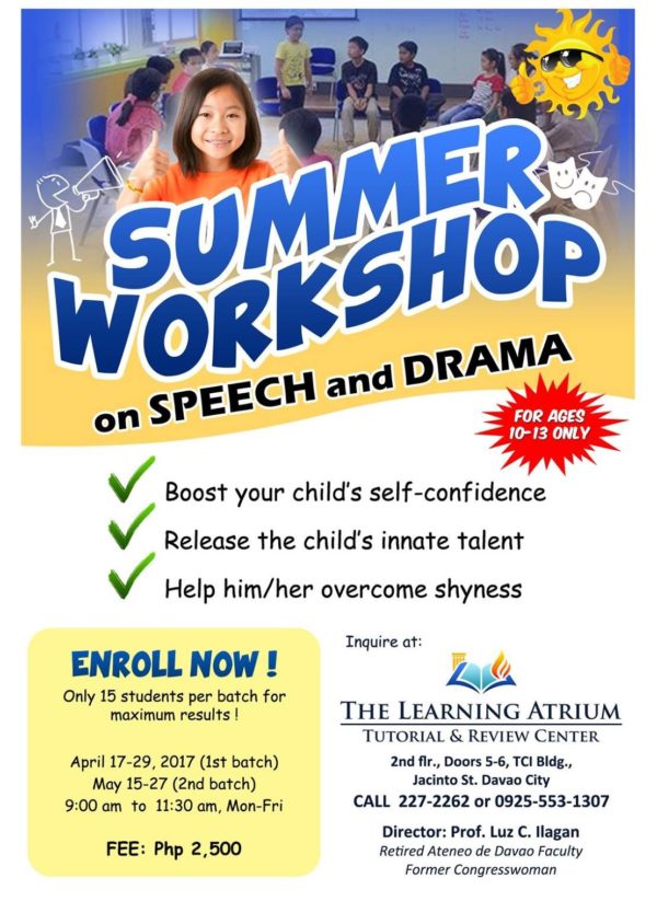 davao summer classes 2017 the learning atrium