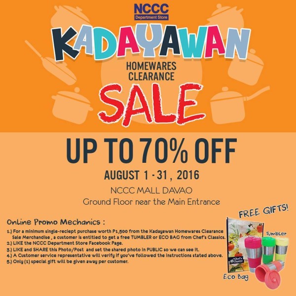 kadayawan 2016 sale nccc department store