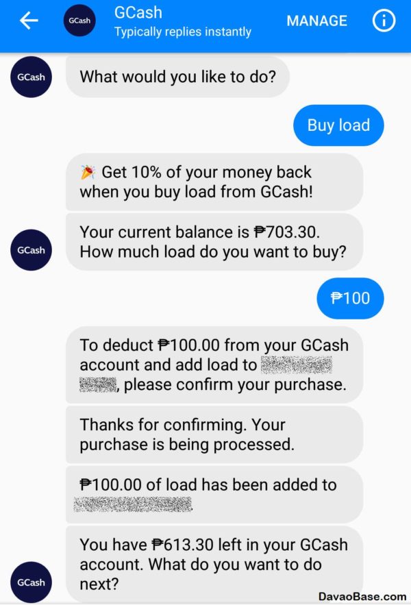 screenshot_buy load via GCash in Messenger