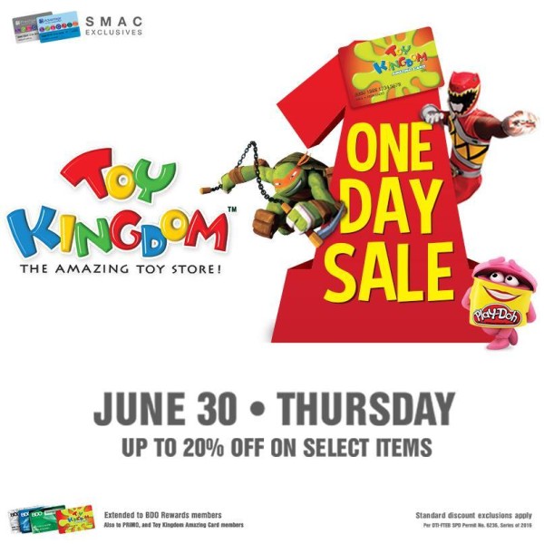 toy kingdom one day sale june 30 2016