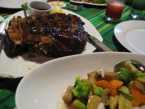 Baby Back Ribs and Seafood Vegetable Platter