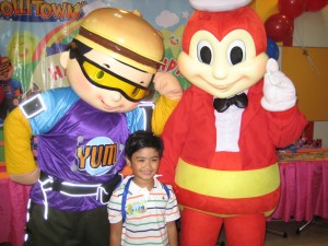 Juliam with Jollibee and Yum