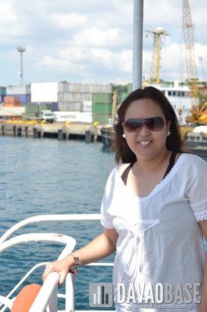 Leah on barge to Samal