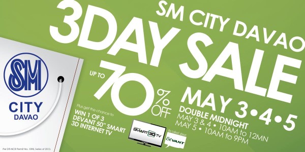 SM City Davao 3-day Sale on May 3-5