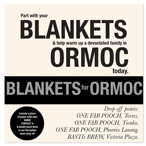 Blankets for Ormoc