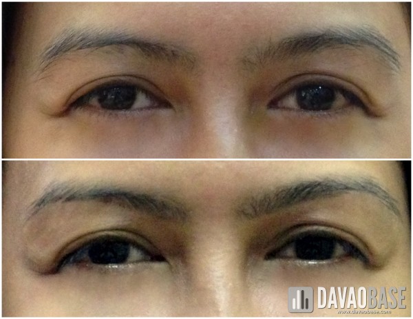 before (above) and after (below) Browhaus threading session