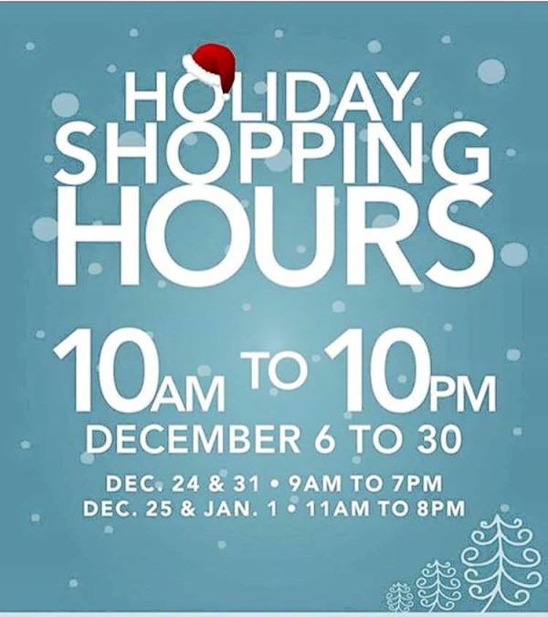 christmas mall hours 2015 gaisano mall davao toril