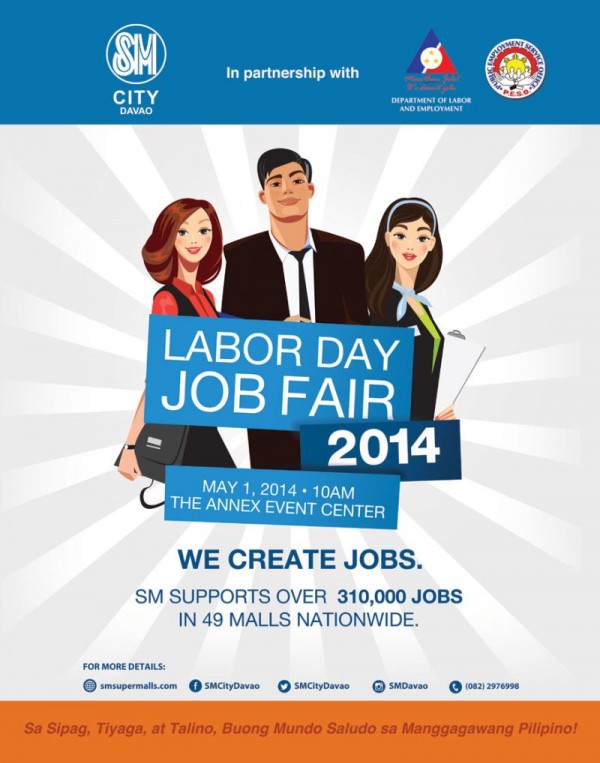 labor day job fair dole xi sm city davao may 1 2014