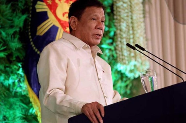 President Rody Duterte in his inauguration speech on June 30, 2016.