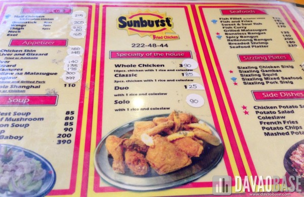 Sunburst menu