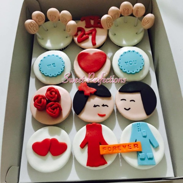 sweet perfections 27th anniversary cupcakes