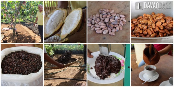 Process of making hot chocolate from fresh cacao at Rosit Cacao Farms