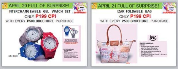 tupperware promo surprises gel watch foldable bag