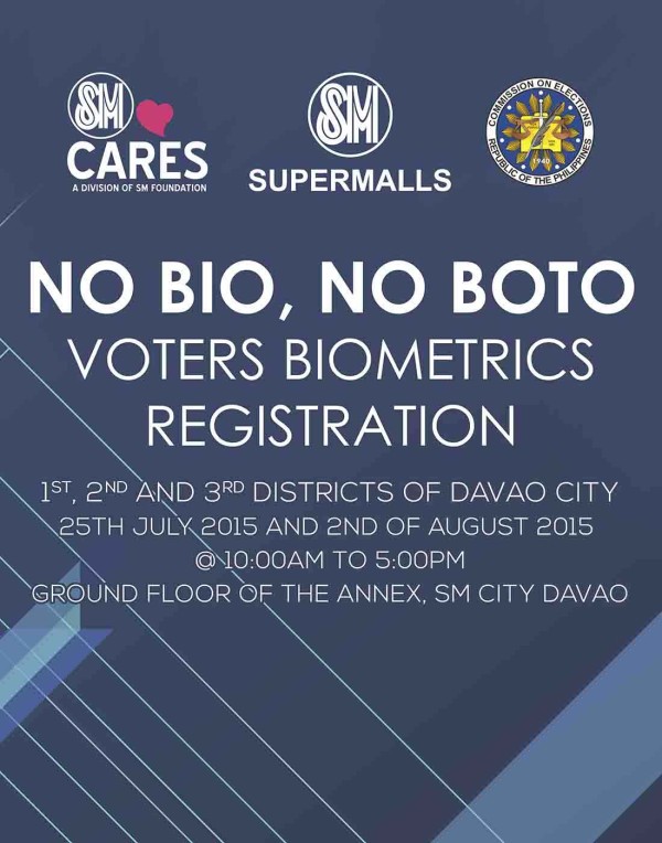 sm city davao voters biometrics registration